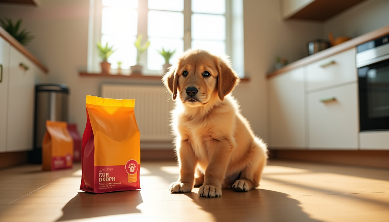 Les recommandations figurant sur les emballages de nourriture pour chiot