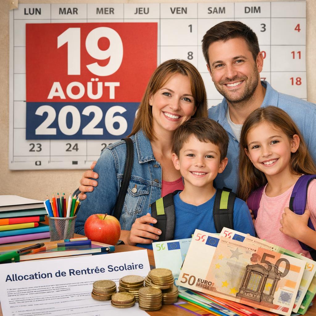 Allocation de rentrée scolaire 2026 : entre 426,87€ et 466,02€, versée le 19 août