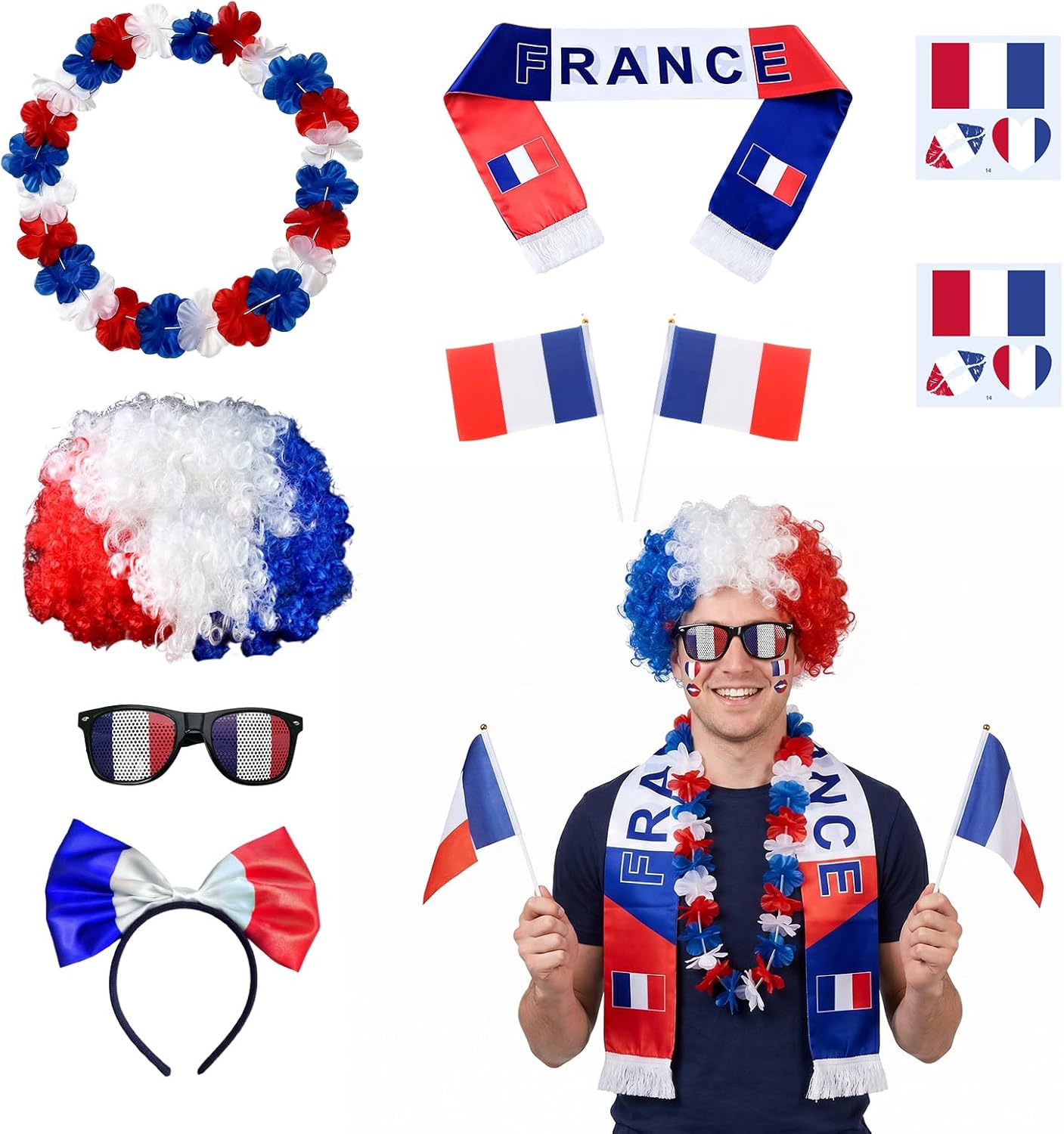 9 Pièces Kit Supporter France