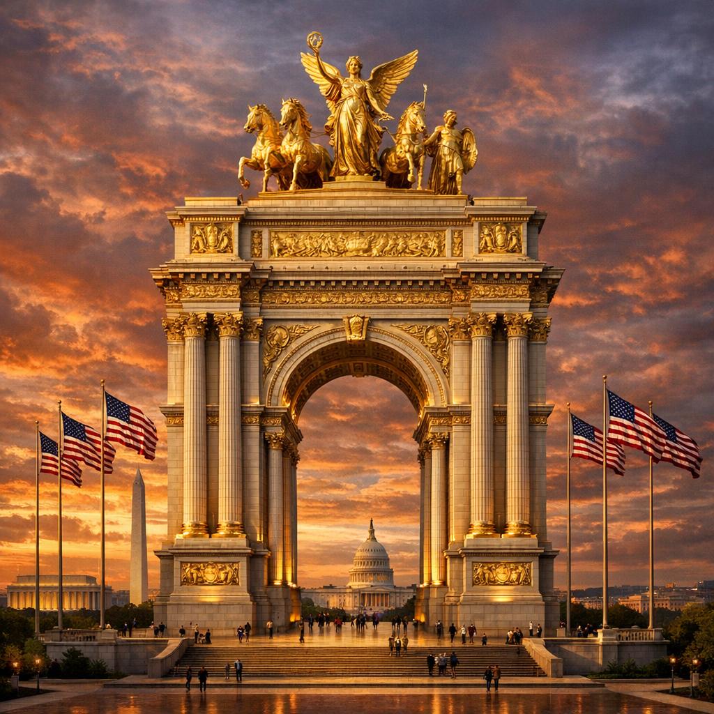 L'Arc de Triomphe des États-Unis : Trump dévoile un monument de 76 mètres à Washington