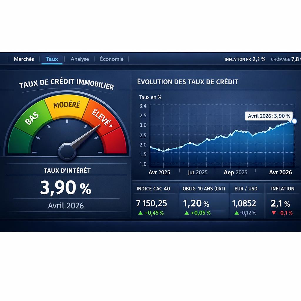 Baromètre des taux de crédit immobilier 2026 : suivi mensuel