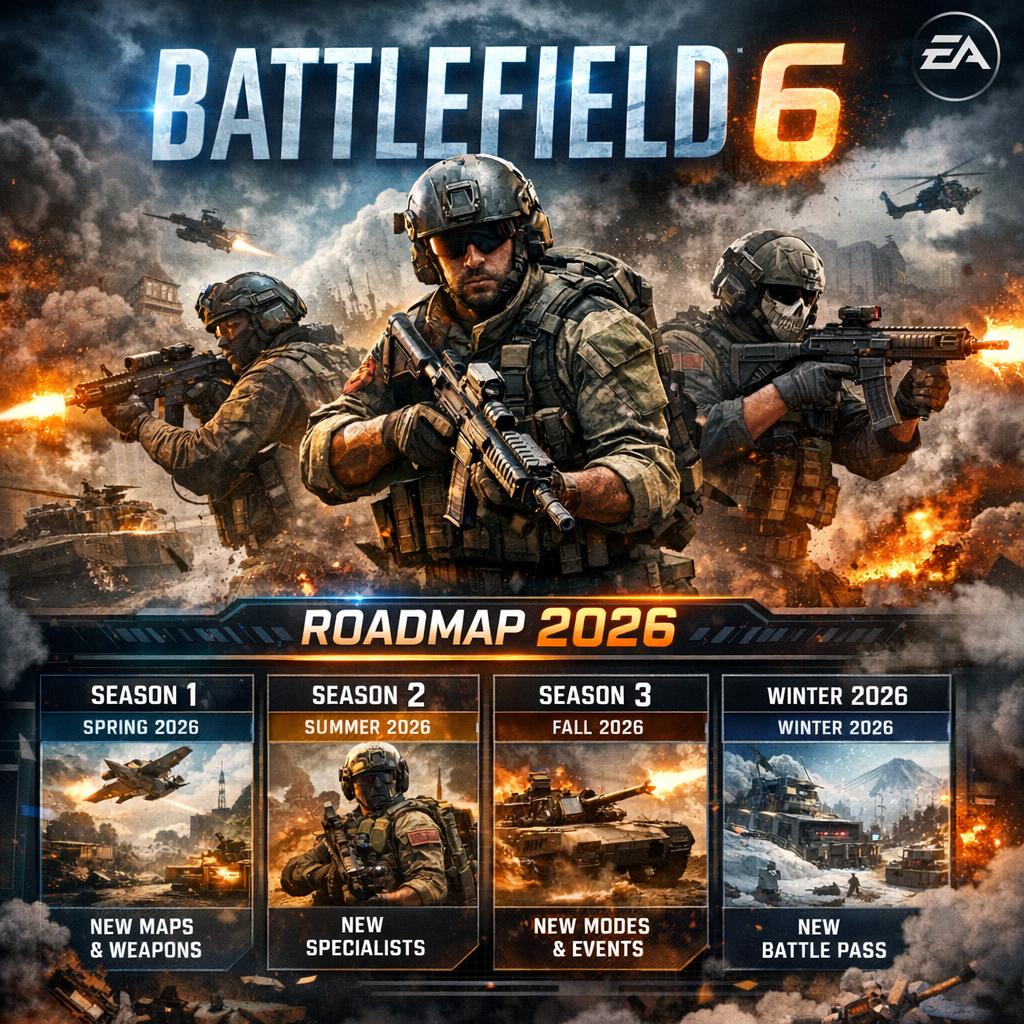 Battlefield 6 : la roadmap 2026 officielle avec 7 nouvelles maps et le retour de Wake Island