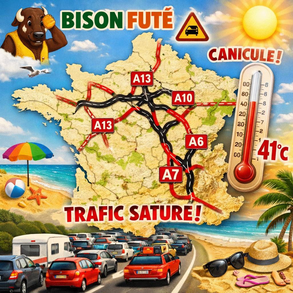 Bison Futé voit rouge et noir pour le week-end du 14 juillet 2026 : les axes à éviter absolument