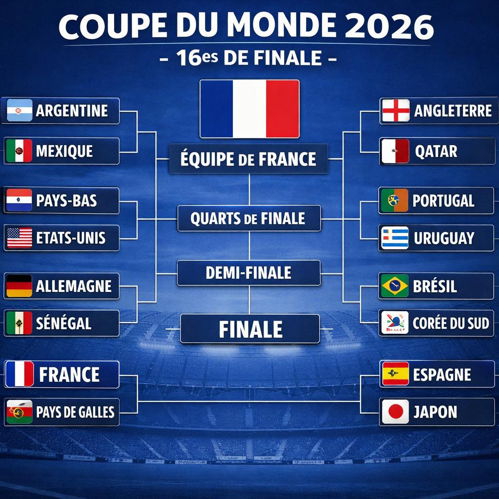 Mondial 2026 : les Bleus connaissent leurs adversaires possibles en 16es de finale