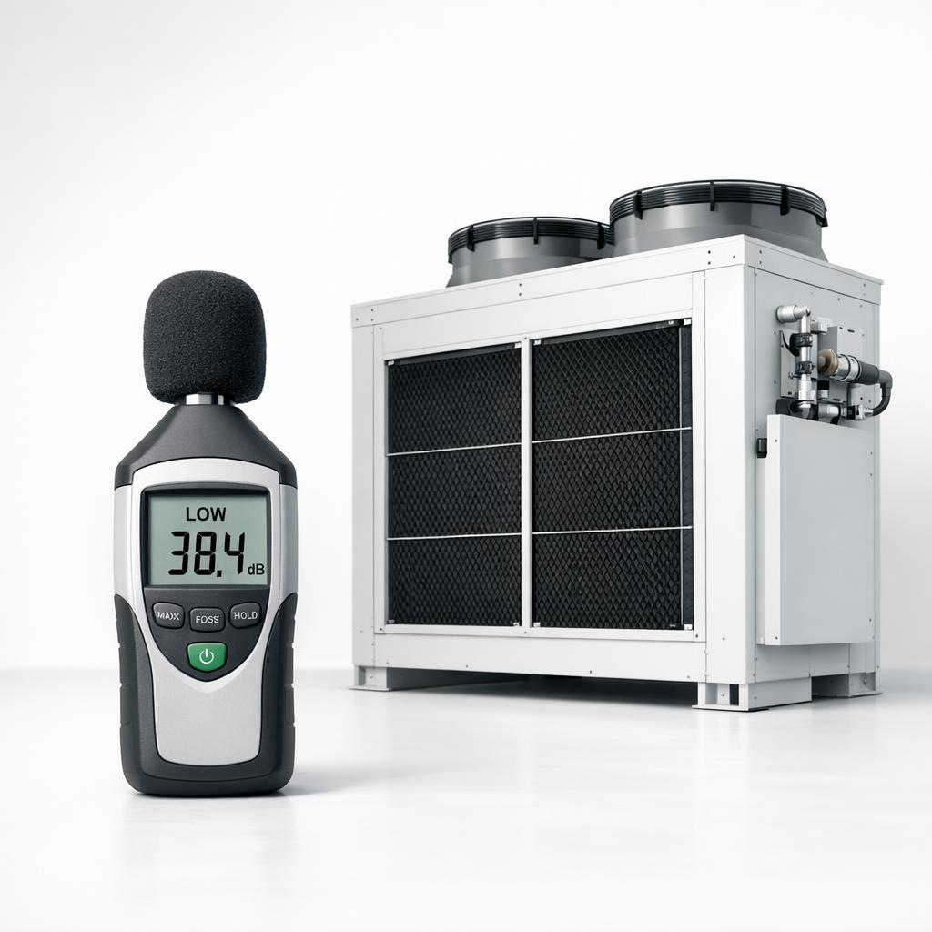 Bruit et décibels du rafraîchissement adiabatique : 45 à 60 dB