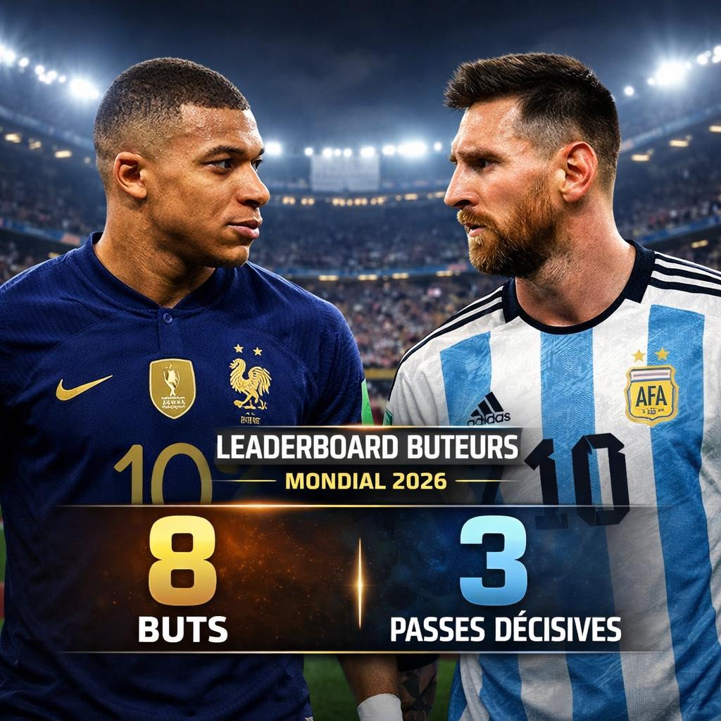 Classement des buteurs Mondial 2026 : Mbappé passe devant Messi, Haaland en embuscade
