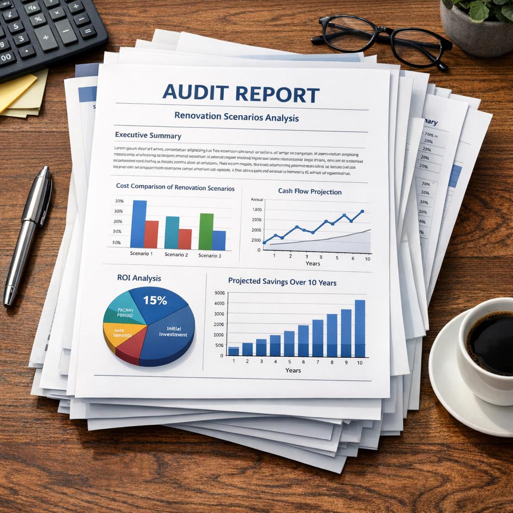 Documents et livrables d'un audit énergétique : que contiennent les scénarios ?