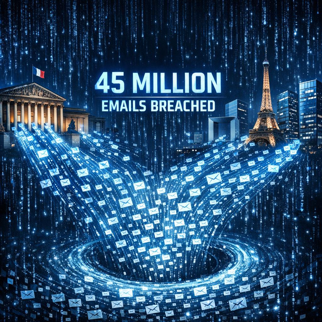 4,5 millions d'adresses email exposées : une fuite massive frappe la France, ministères et ambassades concernés