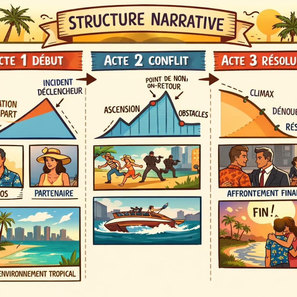 GTA 6 : arc narratif en 3 actes, structure du scénario