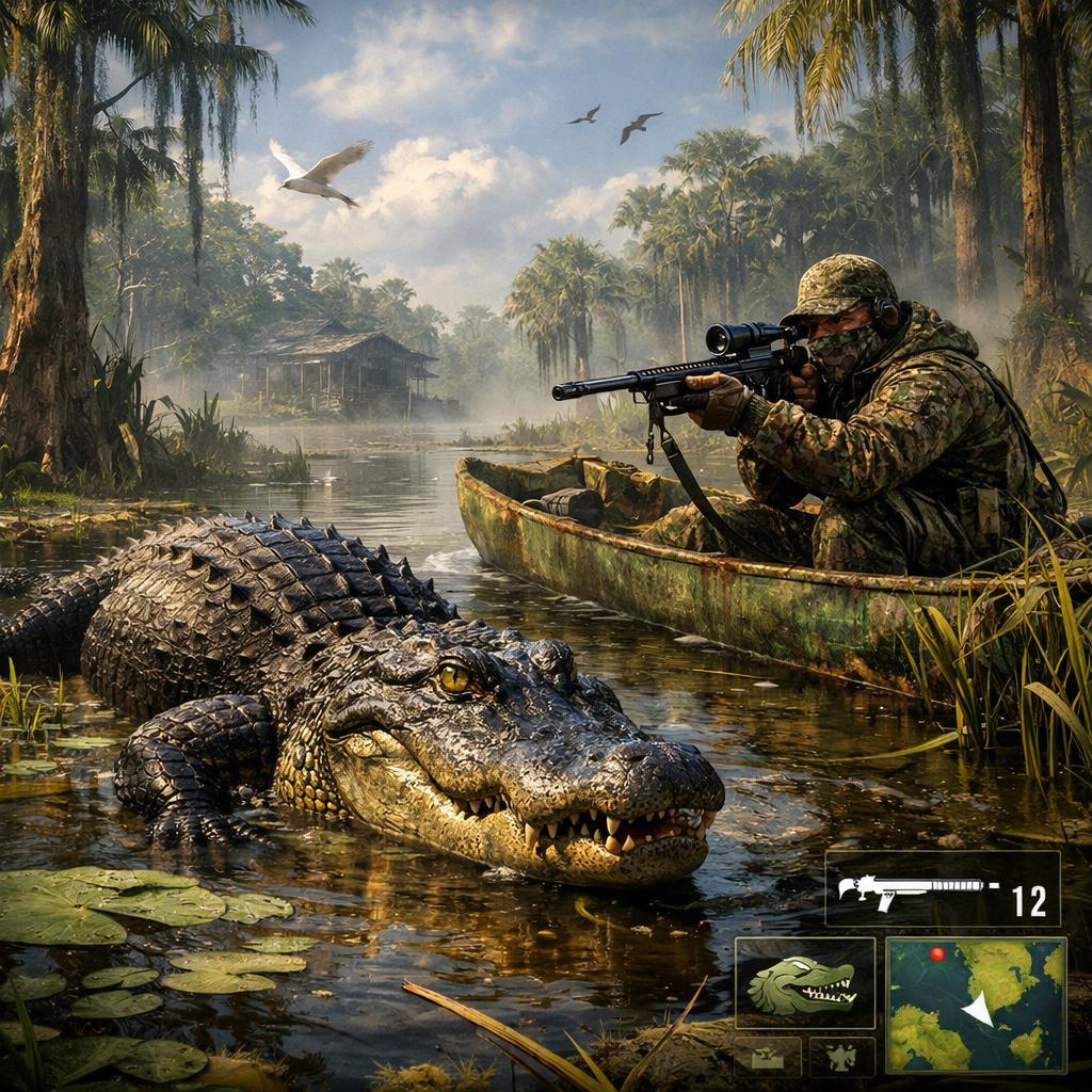 GTA 6 chasse : crocodiles, alligators et faune des Everglades