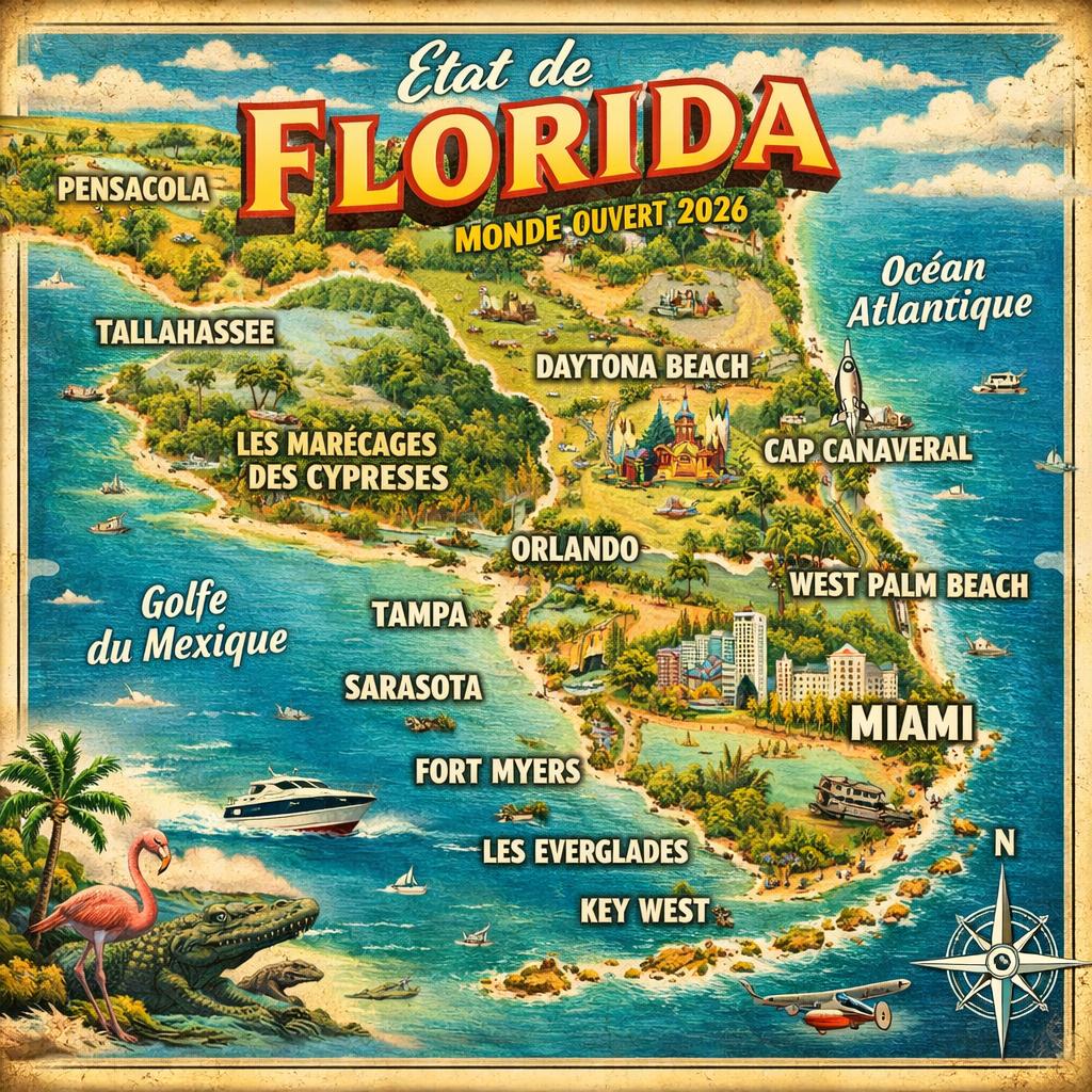 GTA 6 : l'État de Leonida, la carte inspirée de la Floride