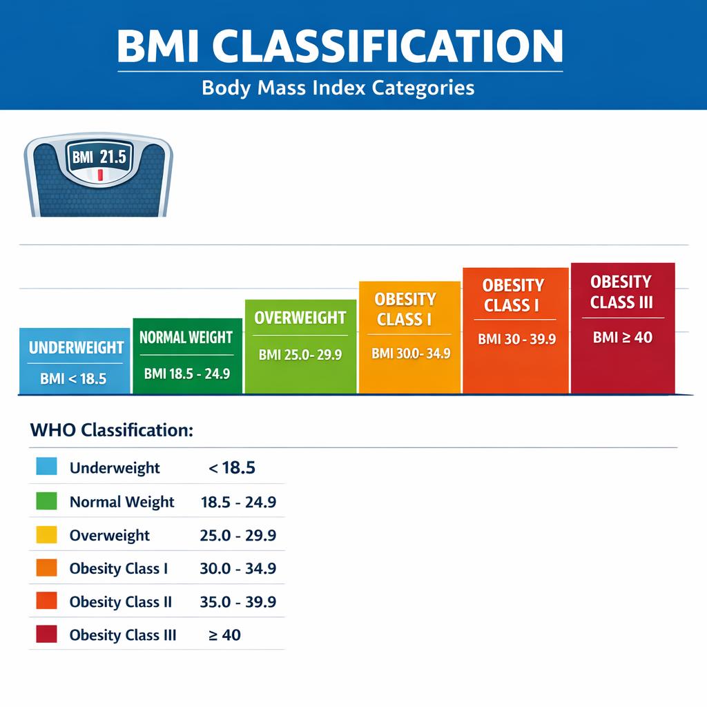 IMC : interprétation complète des résultats avec la grille OMS