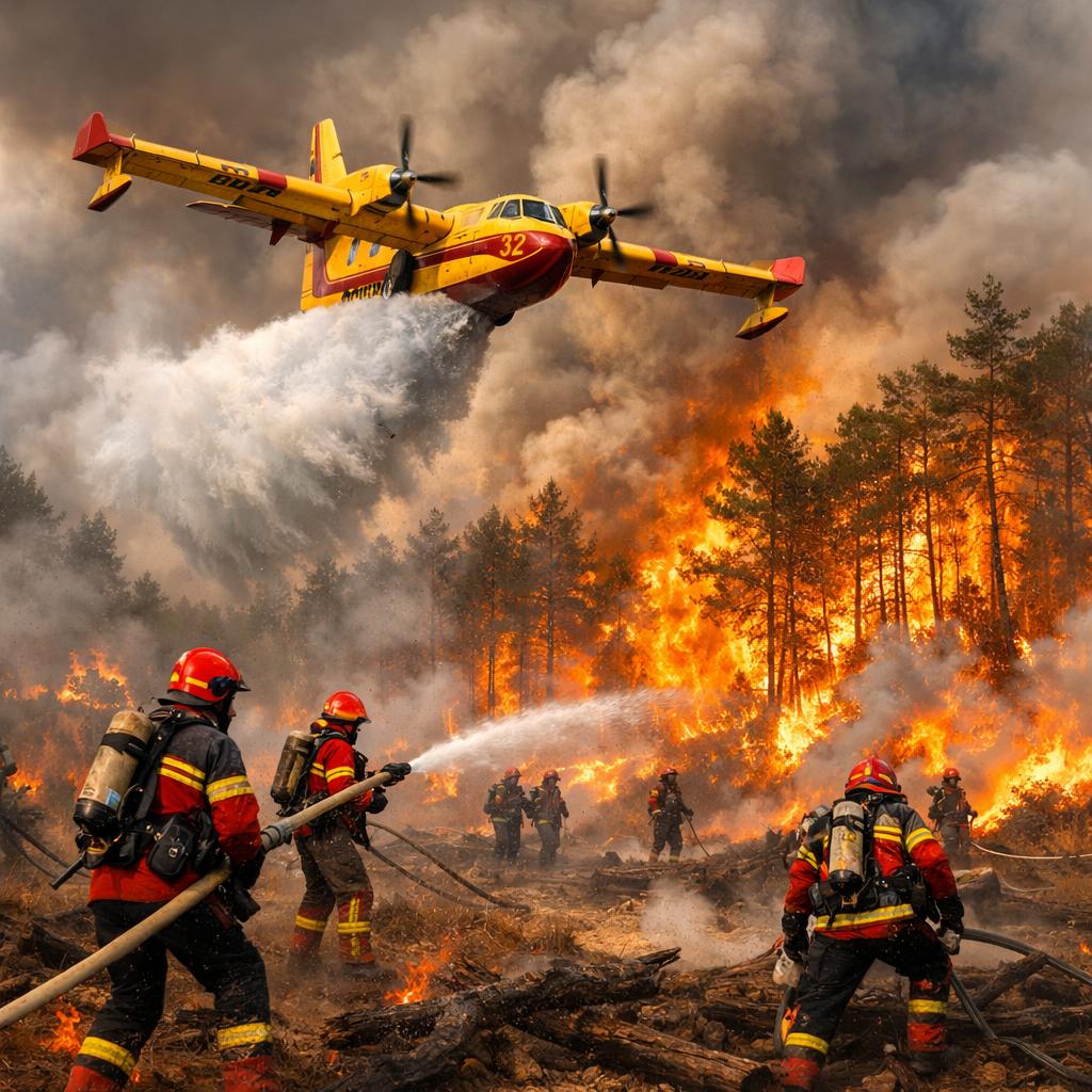 Incendies : 800 hectares en forêt de Fontainebleau, 700 pompiers mobilisés dans le sud