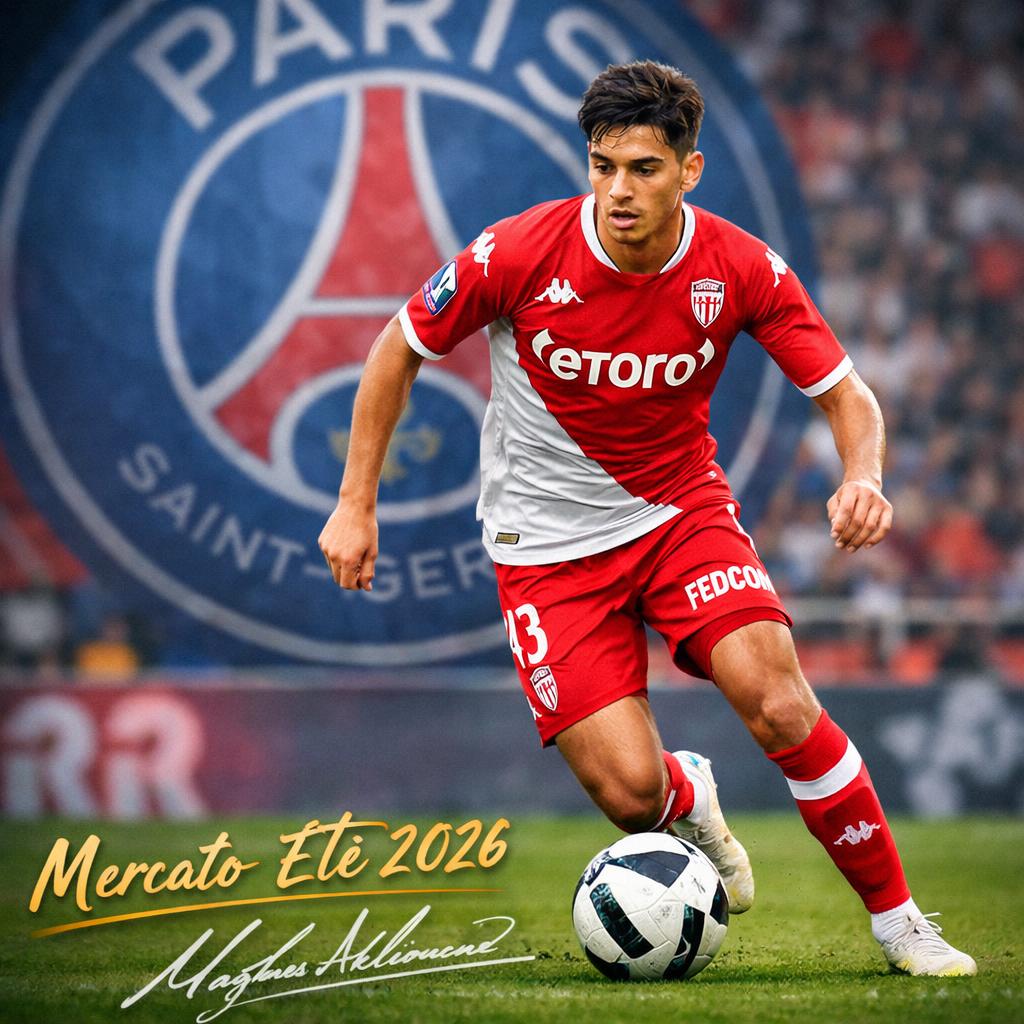Mercato : Maghnes Akliouche donne son accord au PSG, un transfert à 50 millions en vue