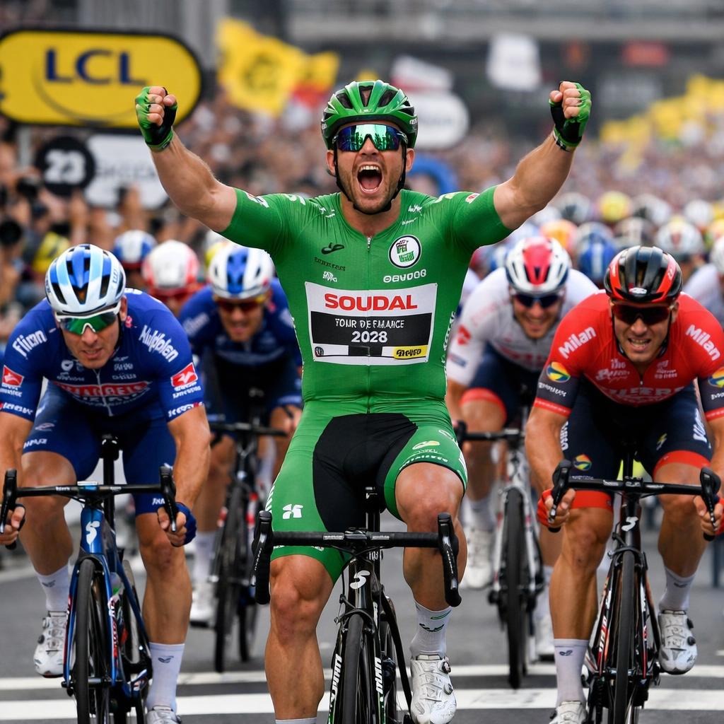Maillot vert du Tour de France 2026 : la lutte à trois entre Merlier, Philipsen et Milan