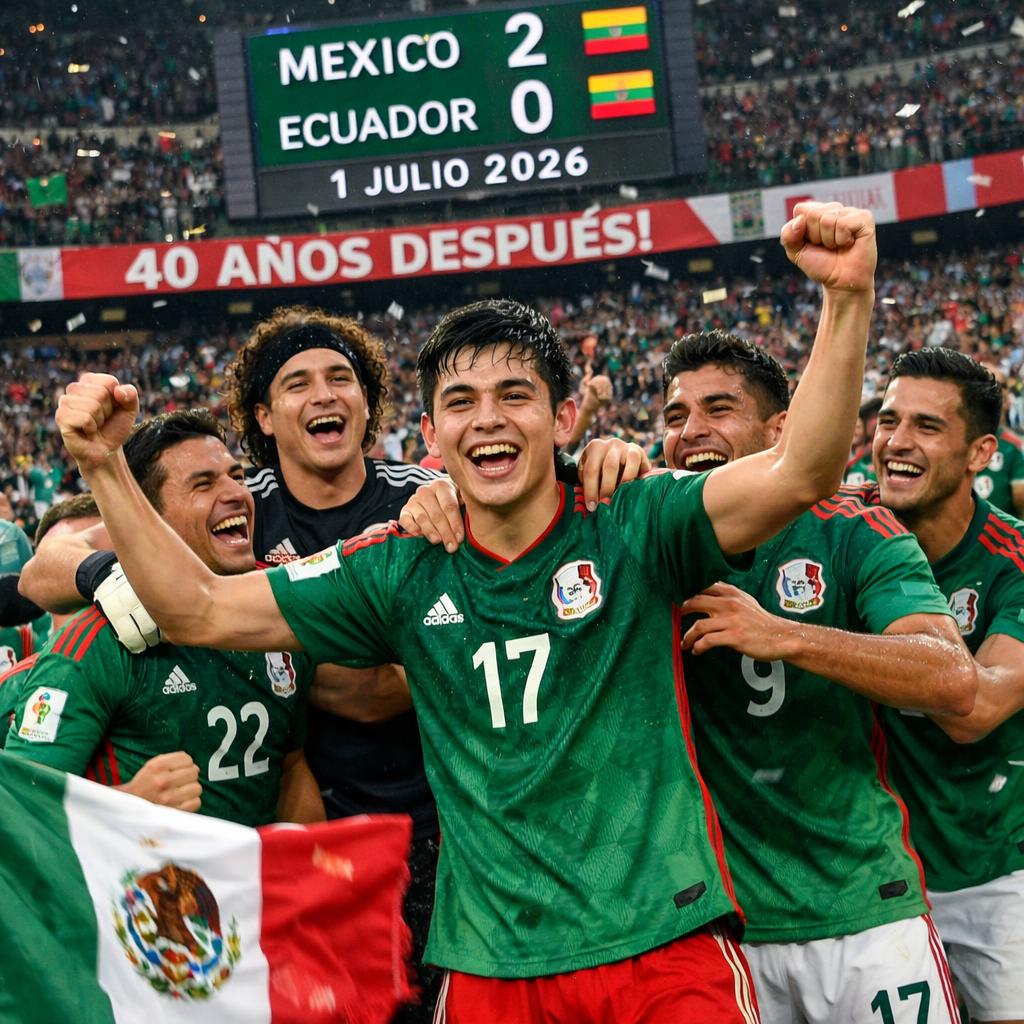 Mexique - Équateur 2-0 : le Mexique en 8es après 40 ans d'attente, Gilberto Mora 17 ans dans l'histoire