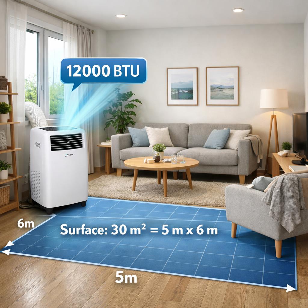 Midea PortaSplit 12 000 BTU : pour quelle surface est-il vraiment adapté ?