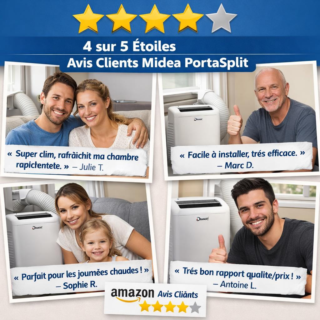 Midea PortaSplit : 4,3/5 sur Amazon, ce que disent vraiment les utilisateurs
