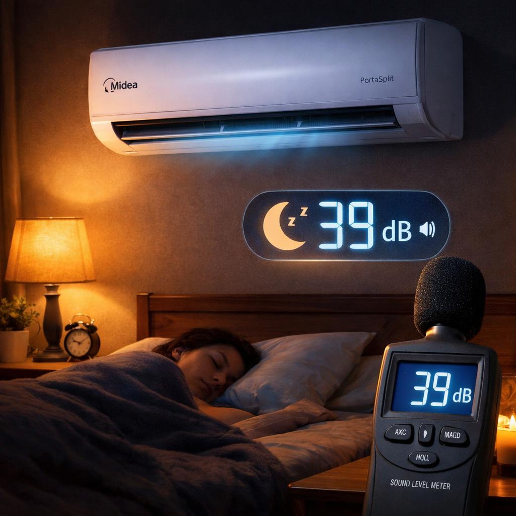 Midea PortaSplit bruit : 39 dB en mode nuit, est-ce vraiment silencieux ?