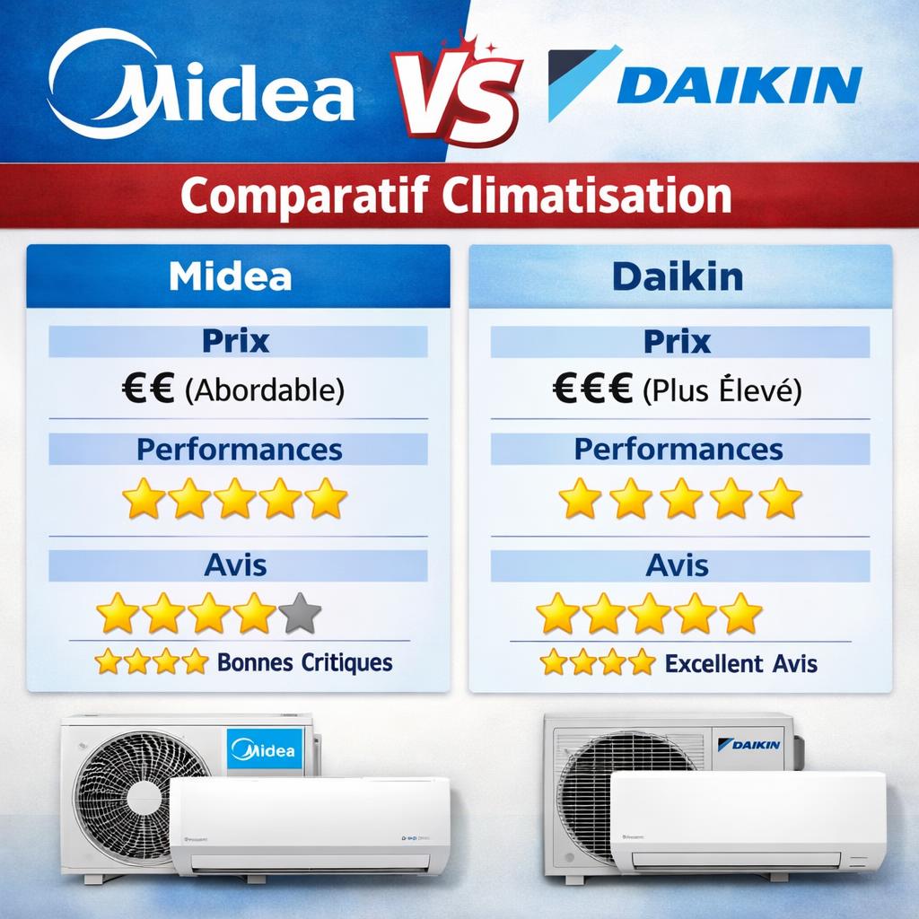 Midea vs Daikin : quelle marque de climatisation choisir en 2026 ?