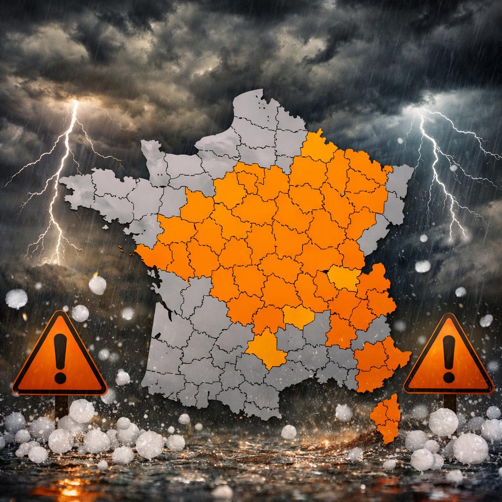 Orages, grêle et pluies intenses : 54 départements en alerte ce 26 juin selon Météo-France