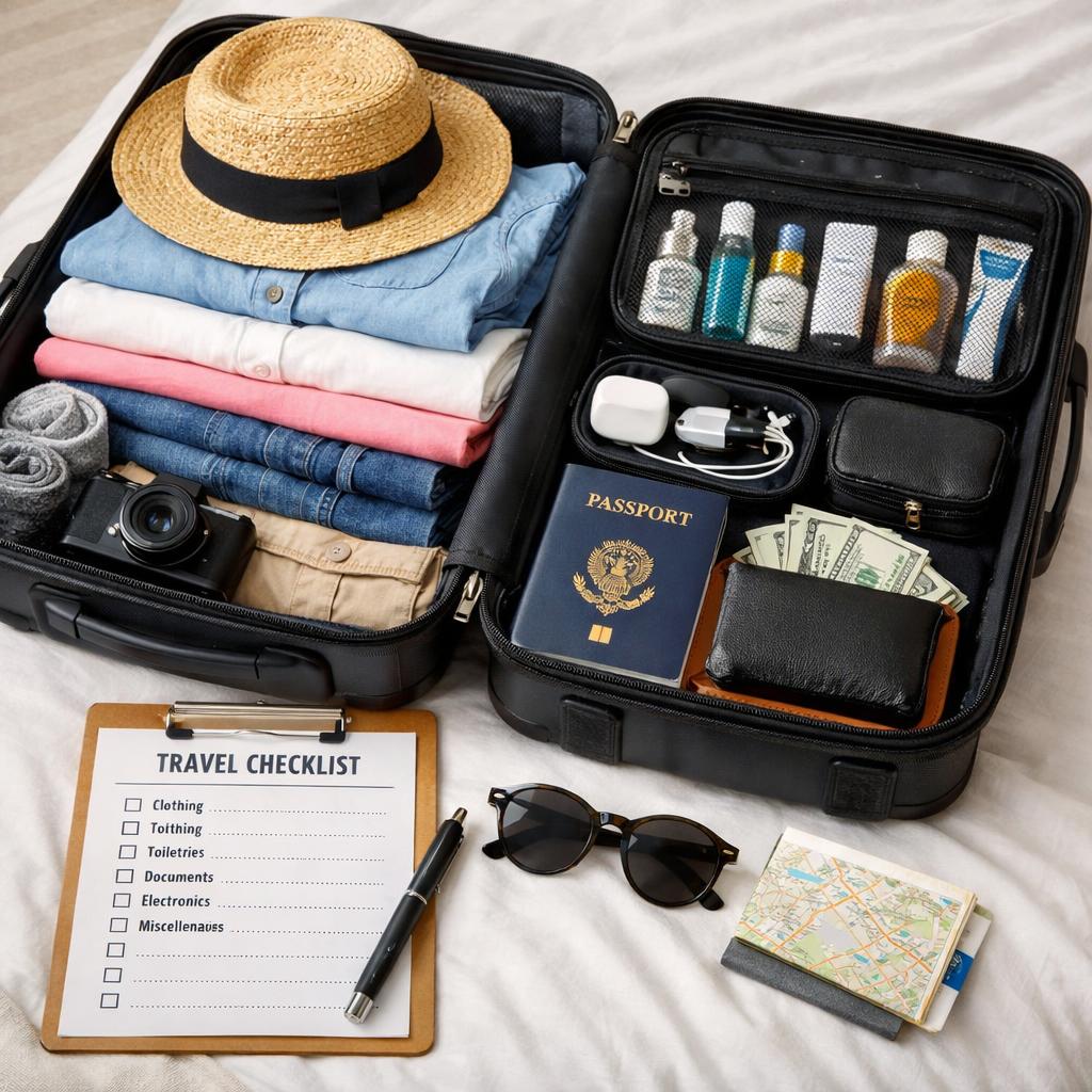 Préparer sa valise de voyage : checklist complète des essentiels à emporter