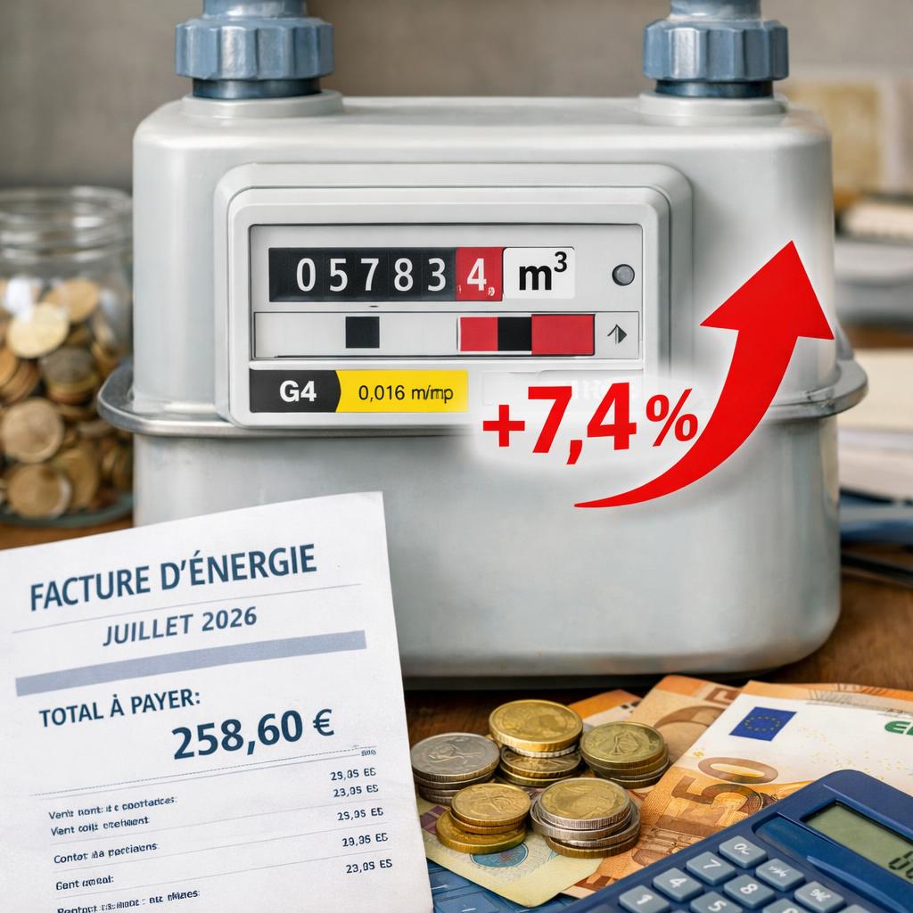 Prix du gaz : hausse de 7,4% au 1er juillet 2026, ce que ça change sur votre facture