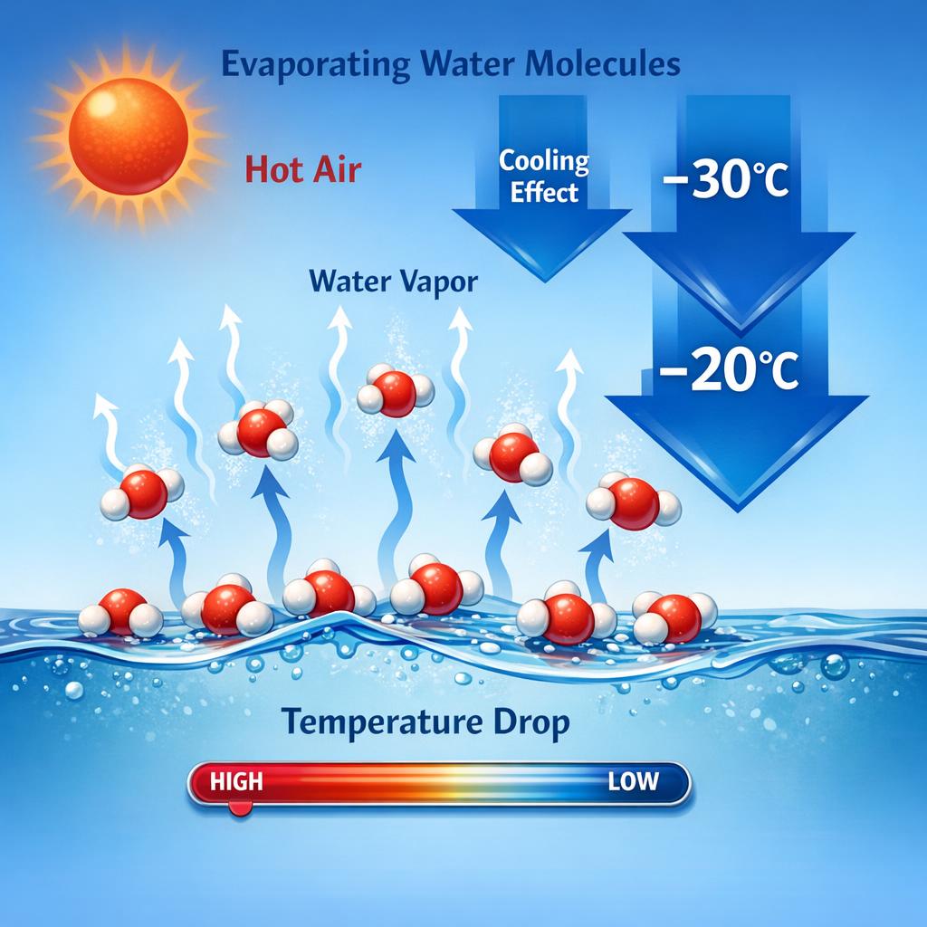 Comment fonctionne le rafraîchissement adiabatique : principe de l'évaporation
