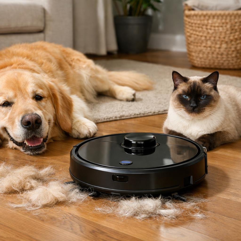 Meilleurs robots aspirateurs pour poils d'animaux (chien, chat) en 2026