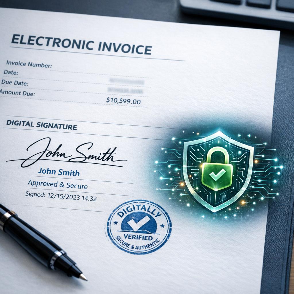 Signature électronique de la facture : est-ce obligatoire ?