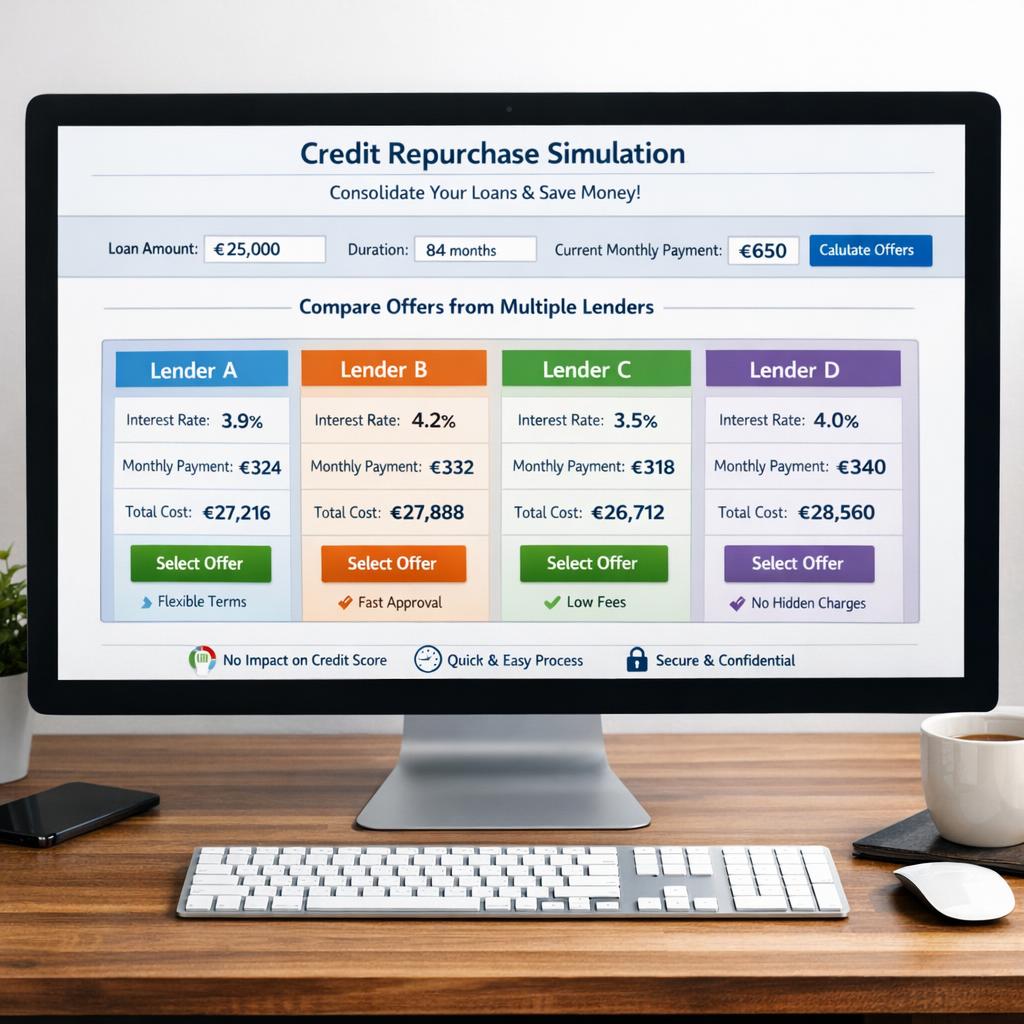 Simulation rachat de crédit : outils en ligne 2026
