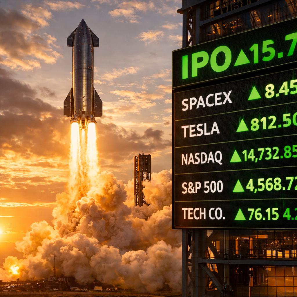 SpaceX en bourse : 75 milliards de dollars levés le 11 juin 2026, la plus grosse IPO de l'histoire