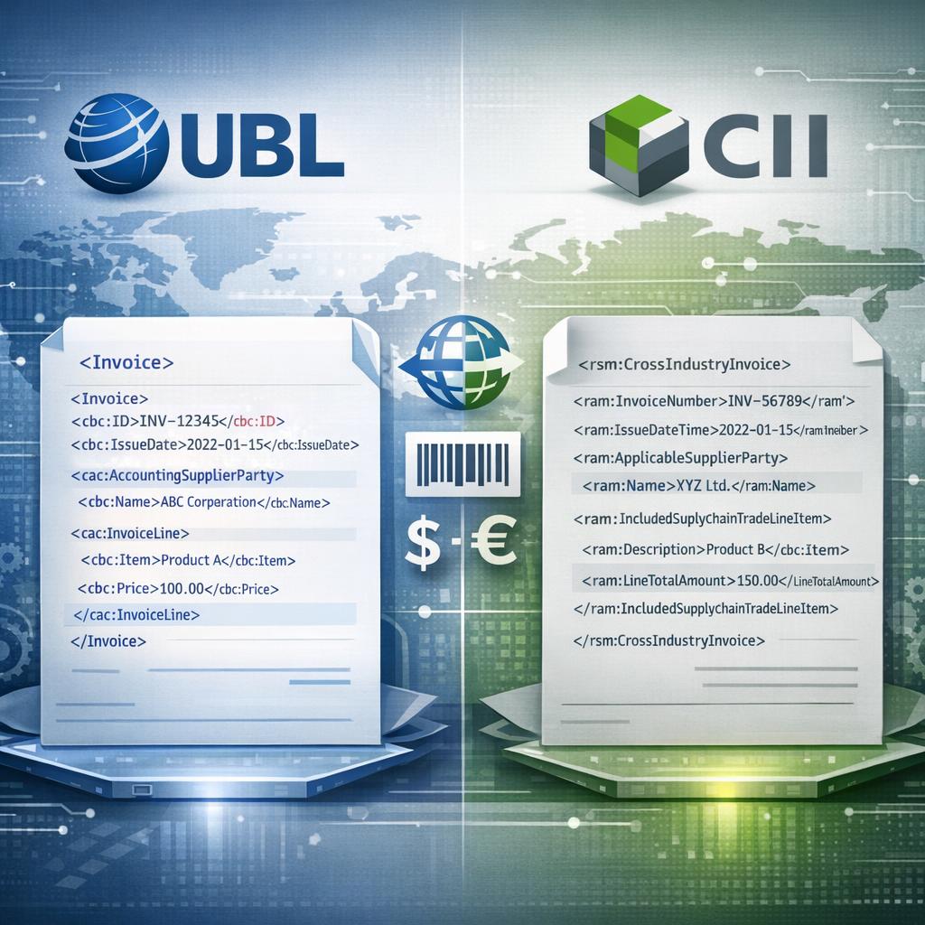 UBL et CII : les formats XML de facture électronique