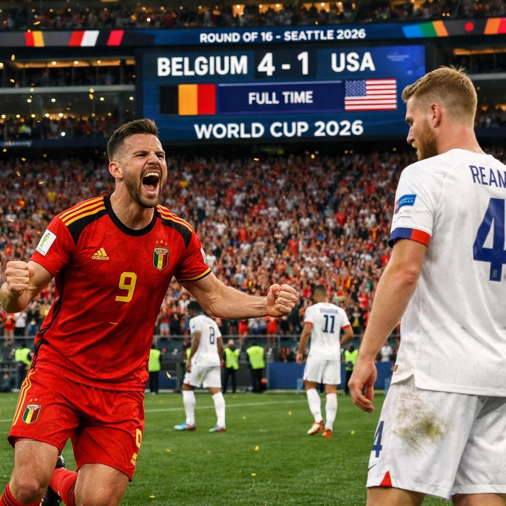 USA - Belgique 1-4 : les Diables Rouges filent en quarts, Pulisic blessé, Onana out contre l'Espagne