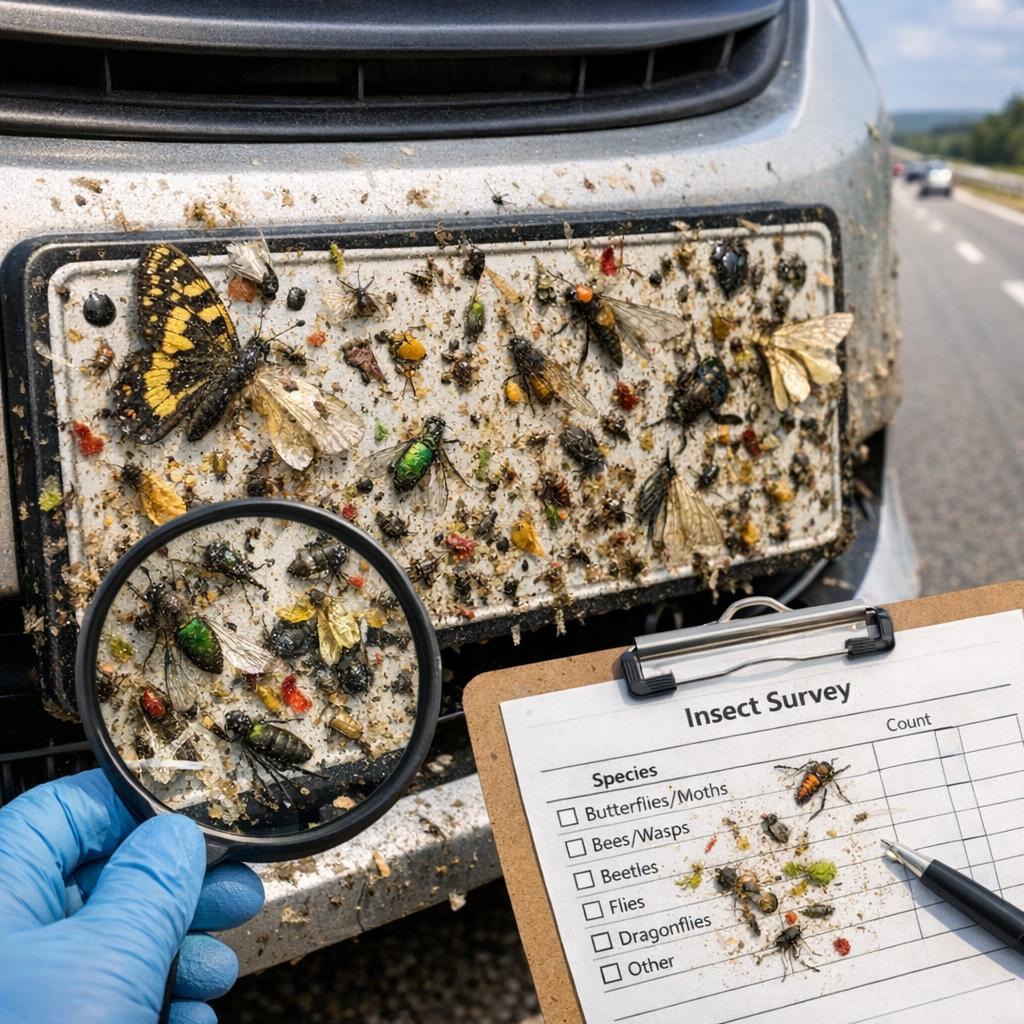 Vacances : compter les insectes écrasés sur votre plaque d'immatriculation pour aider la science