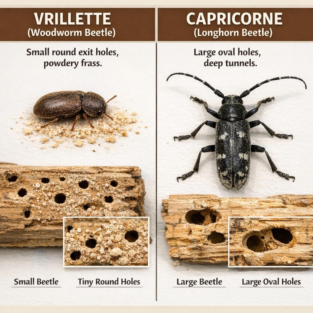 Vrillettes et capricornes : comment les reconnaître et les traiter