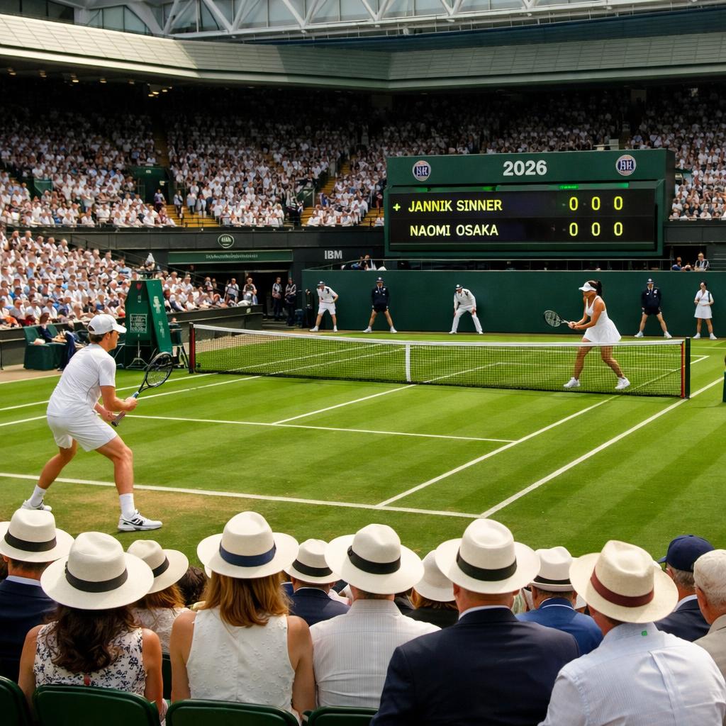 Wimbledon 2026 jour 1 : Sinner défend son titre, Osaka élimine Jacquemot