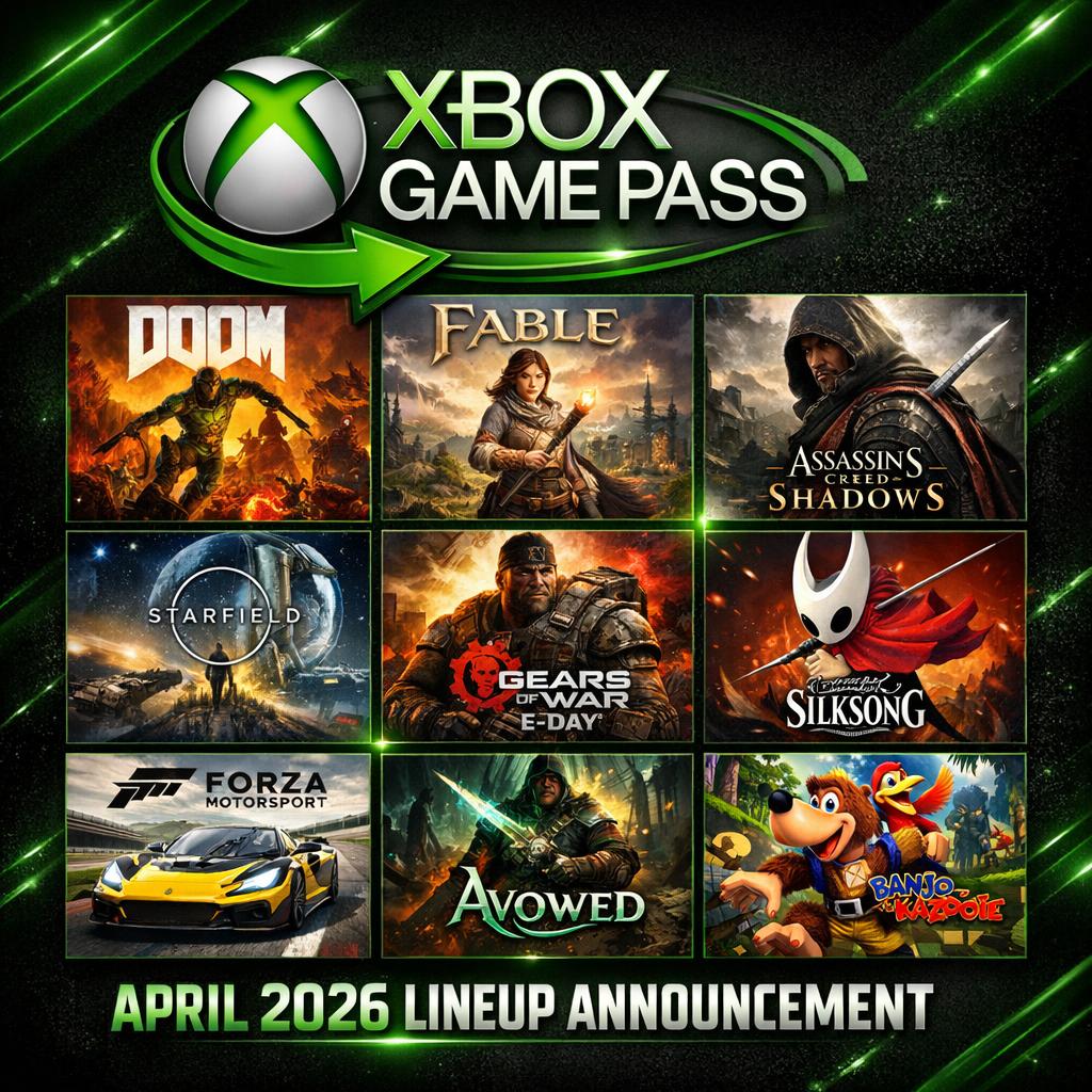 Xbox Game Pass avril 2026 : les 9 derniers jeux du mois annoncés avec 6 en Day One