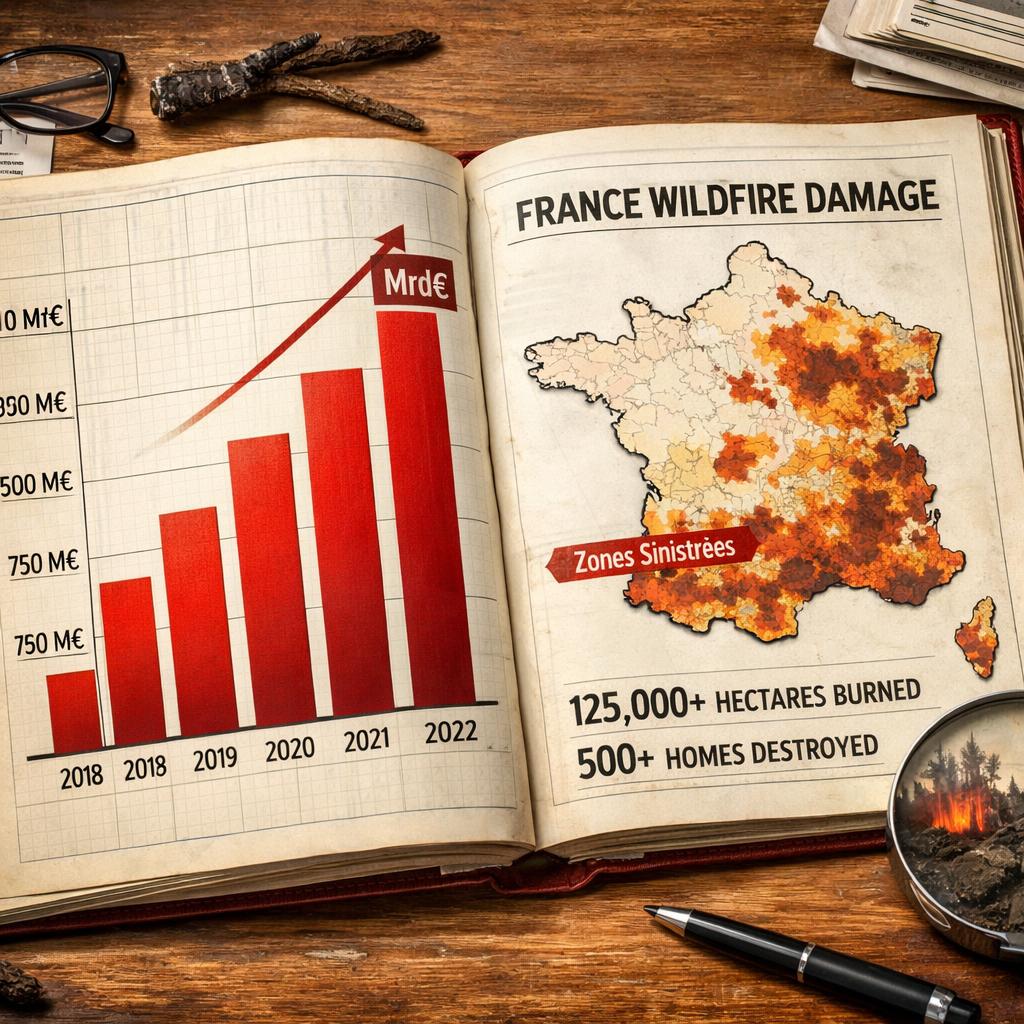 Coût économique des incendies France 2026 : de 500 M€ à 1 milliard d'euros à mi-juillet
