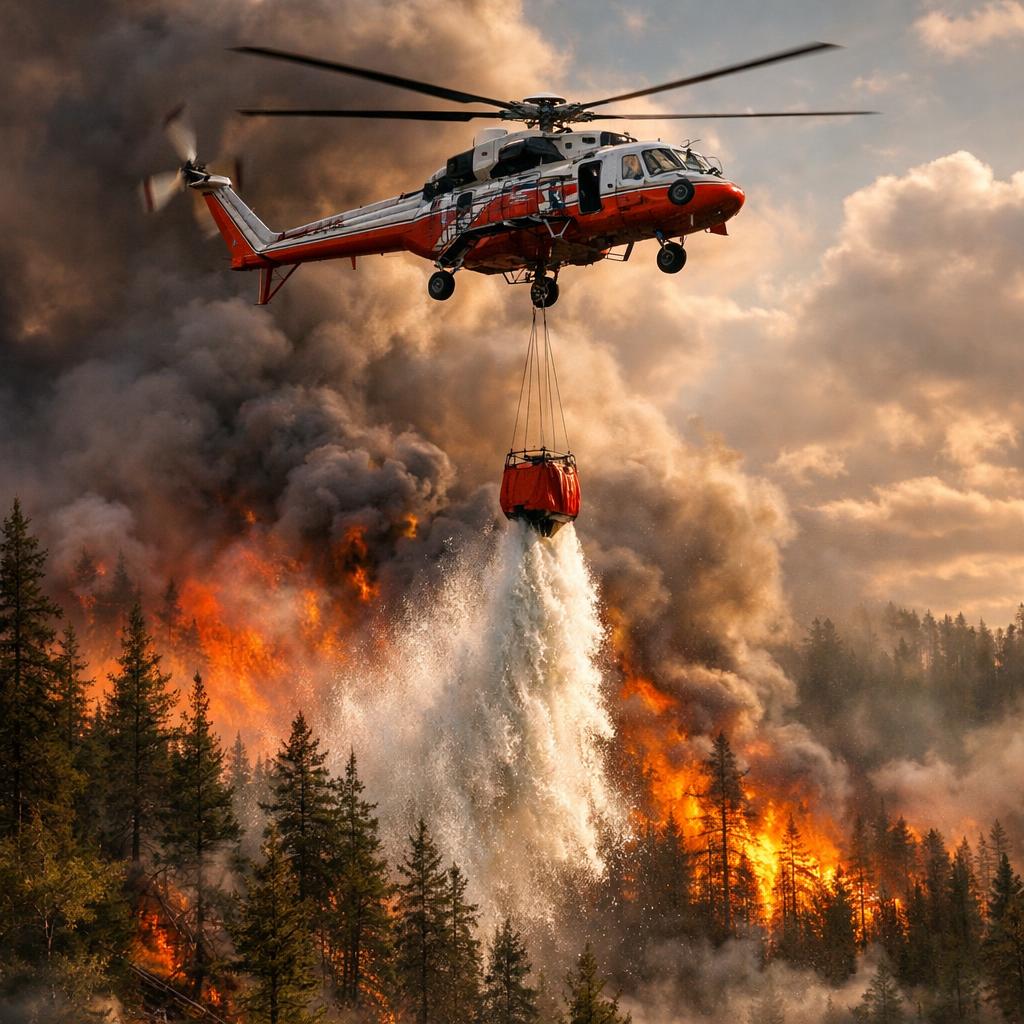 Hélicoptère bombardier d'eau : rôle et flotte française dans l'incendie du Médoc du 22 juillet 2026