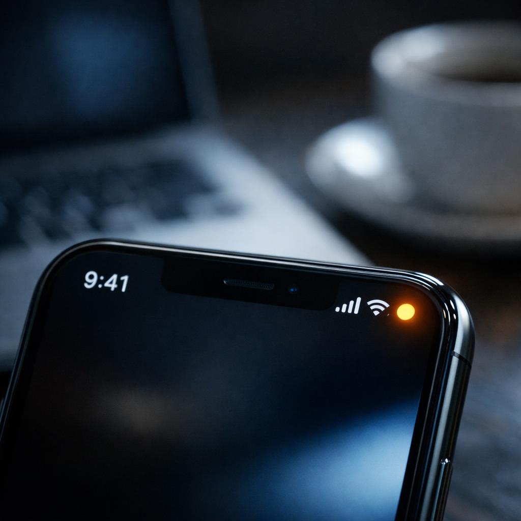 Point vert ou orange sur iPhone et Android : ce que ces indicateurs signifient vraiment (guide 2026)