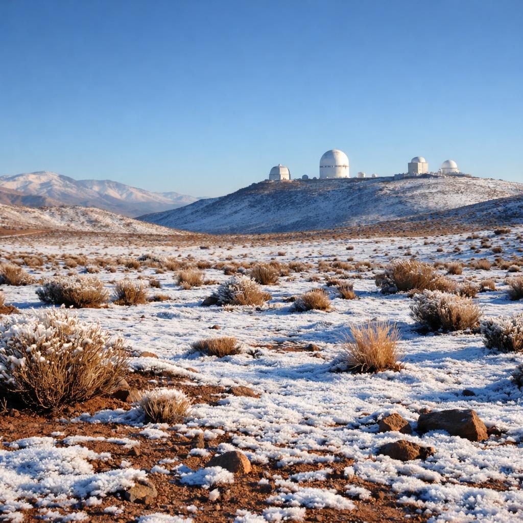 Neige dans le désert d'Atacama : les observatoires à l'arrêt