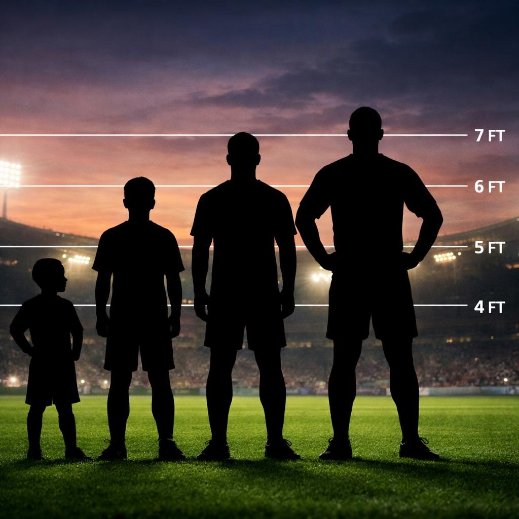 Taille des joueurs de foot : Messi, Mbappé, Ronaldo, Haaland... (en cm)
