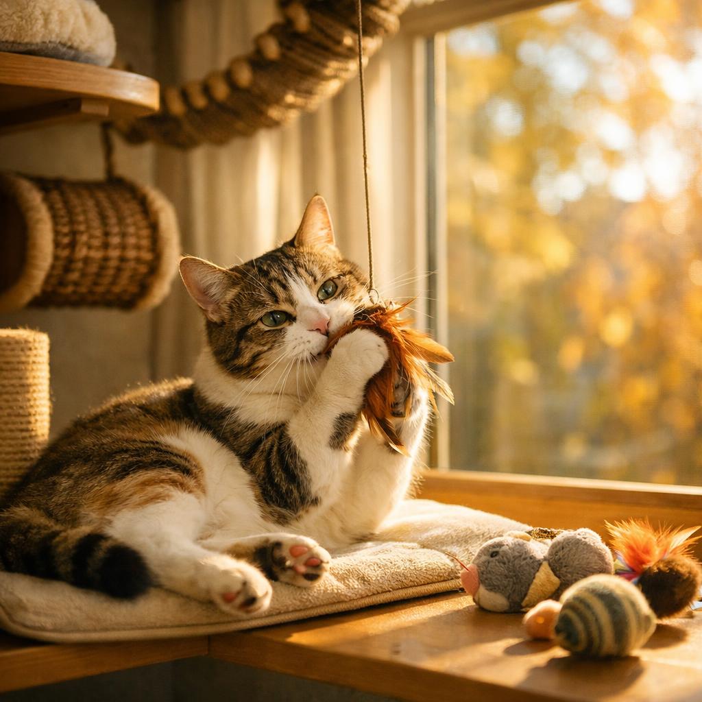 Chats d'intérieur : enrichir leur environnement à l'automne