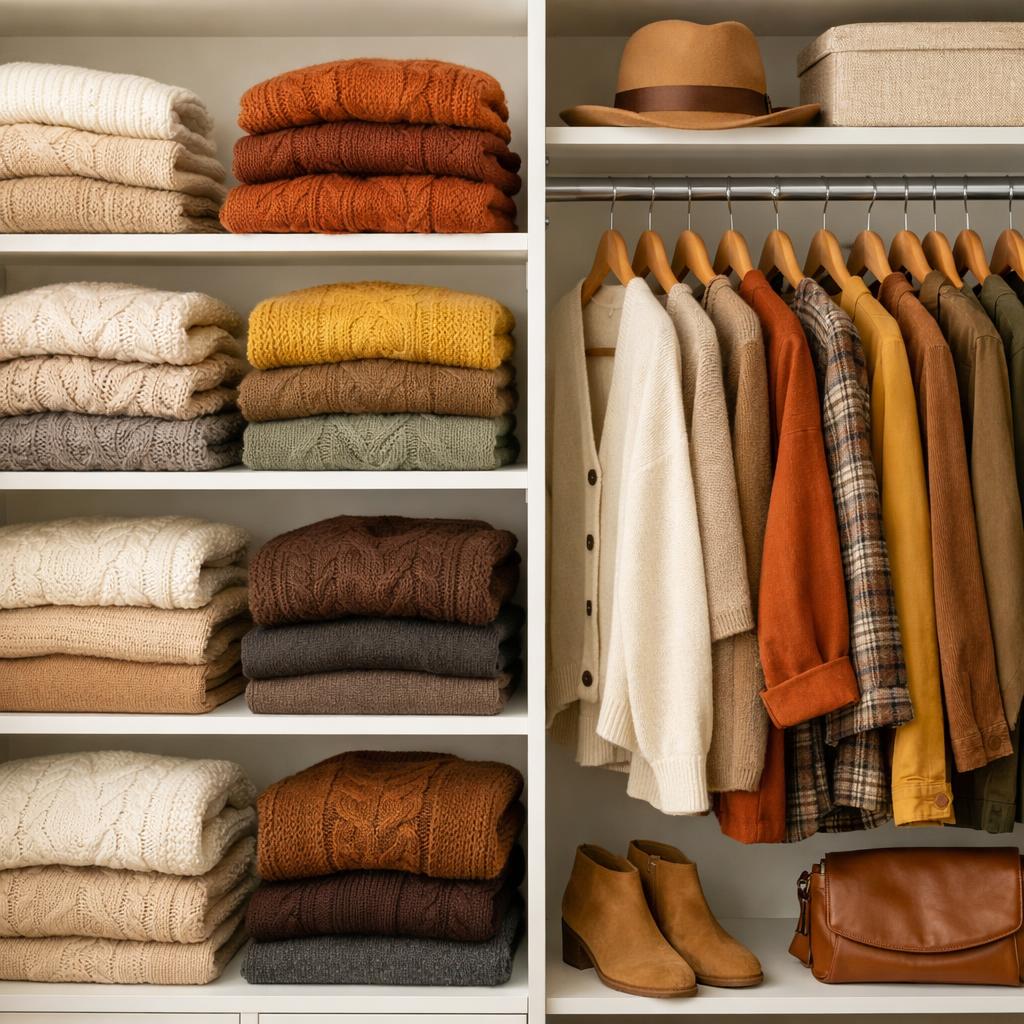 Passage à la garde-robe d'automne : ranger sa penderie