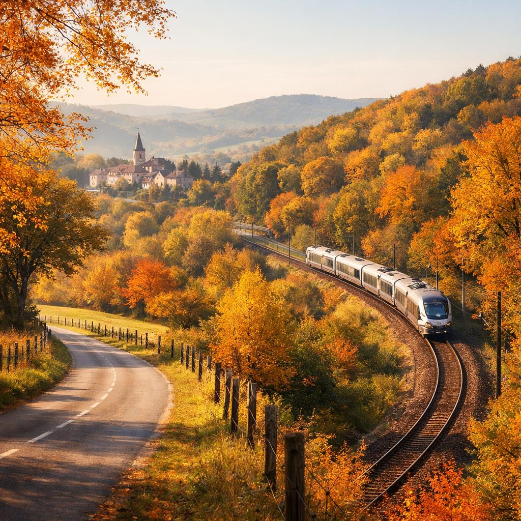 Escapades d'automne en France sans avion, en train ou voiture